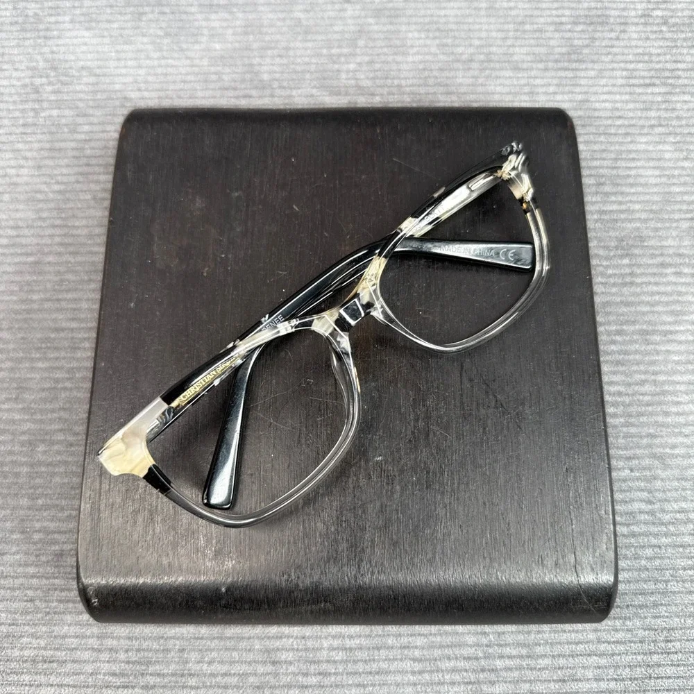 Christian Siriano Renee Eyeglasses Black White Marbled Tortoise Cat Eye Frames